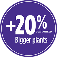 20% bigger plants with PRO-MIX PREMIUM POTTING MIX