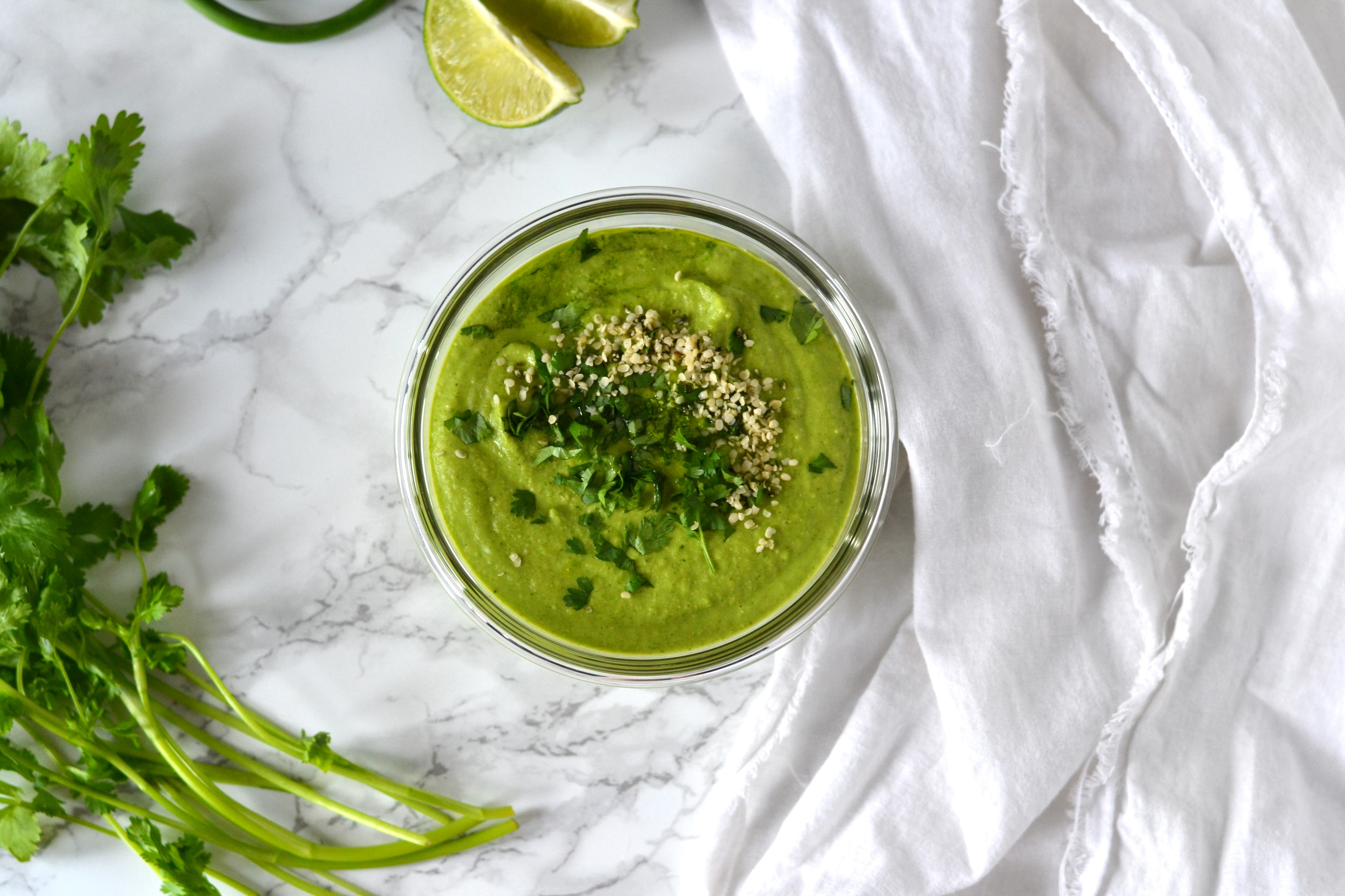 Hummus au pesto de coriandre