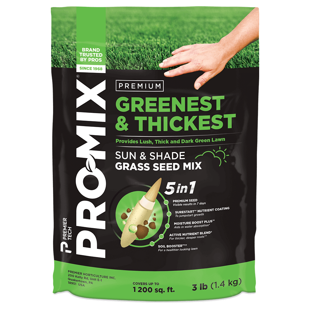 PRO-MIX Greenest & Thickest Sun & Shade Grass Seed Mix