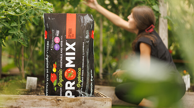 Woman preparing planters and flower beds in spring to grow vegetables and flowers.