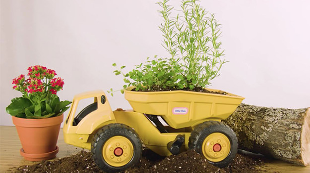 Vintage toy planter DIY Video